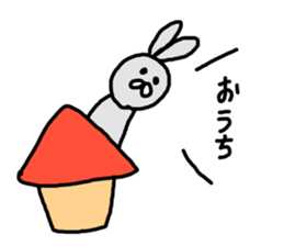 unhappiness rabbit sticker #14720038