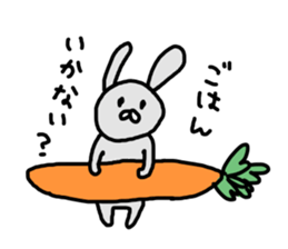 unhappiness rabbit sticker #14720041