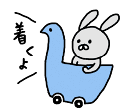 unhappiness rabbit sticker #14720046