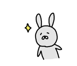 unhappiness rabbit sticker #14720048