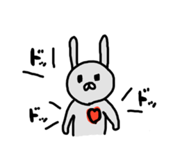 unhappiness rabbit sticker #14720051
