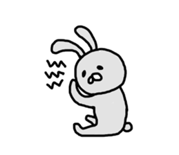 unhappiness rabbit sticker #14720053
