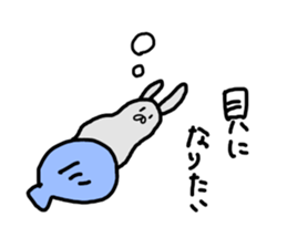 unhappiness rabbit sticker #14720061