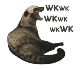 Mumu the Cute Asian Palm Civet 2 sticker #14724976