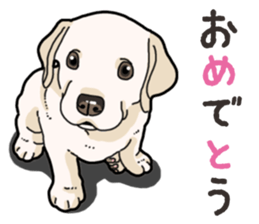 Wanko-biyori puppy Labrador retriever 4 sticker #14725894