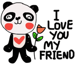 Panda lover in February(Valentine's day) sticker #14726326