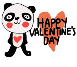 Panda lover in February(Valentine's day) sticker #14726327