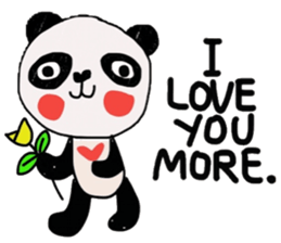 Panda lover in February(Valentine's day) sticker #14726333