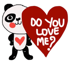 Panda lover in February(Valentine's day) sticker #14726344