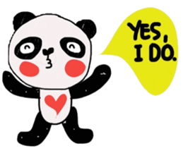 Panda lover in February(Valentine's day) sticker #14726345