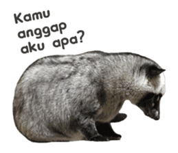 Mumu the Cute Asian Palm Civet sticker #14726680