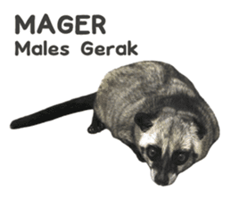 Mumu the Cute Asian Palm Civet sticker #14726683
