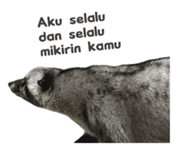 Mumu the Cute Asian Palm Civet sticker #14726699