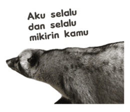 Mumu the Cute Asian Palm Civet sticker #14726699