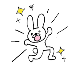 Mr.rabbit who works hard sticker #14726777