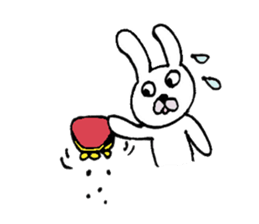 Mr.rabbit who works hard sticker #14726806