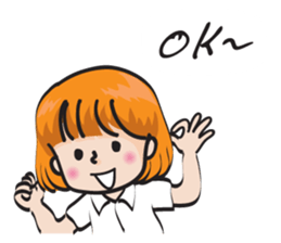 school girl Cute cute sticker #14728876
