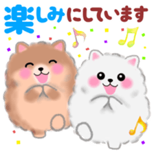 cute white Pomeranian 2 sticker #14729977