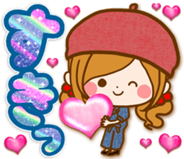 Leisurely a girlfriend .LoveHeart sticker #14730398