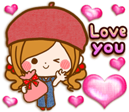 Leisurely a girlfriend .LoveHeart sticker #14730405