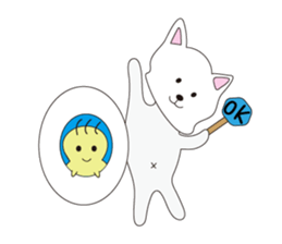 A fox dog with a chicken sticker #14730504