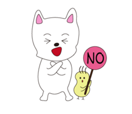 A fox dog with a chicken sticker #14730508