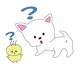 A fox dog with a chicken sticker #14730515