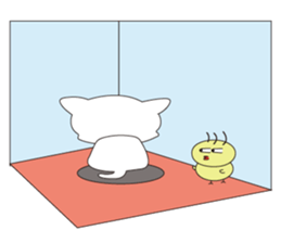 A fox dog with a chicken sticker #14730517