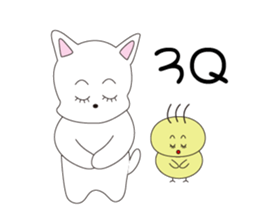 A fox dog with a chicken sticker #14730525