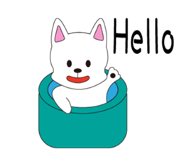 A fox dog with a chicken sticker #14730528