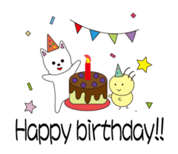 A fox dog with a chicken sticker #14730537