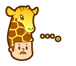 Hair type giraffe type sticker #14731790