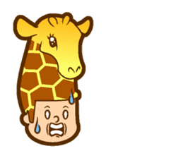 Hair type giraffe type sticker #14731798