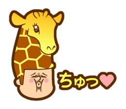 Hair type giraffe type sticker #14731806