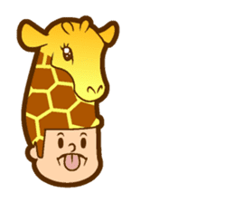 Hair type giraffe type sticker #14731812
