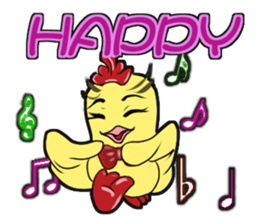 Unitary chicken flying sticker #14731941
