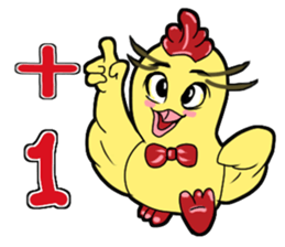Unitary chicken flying sticker #14731942