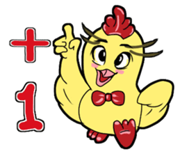 Unitary chicken flying sticker #14731942