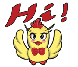 Unitary chicken flying sticker #14731944