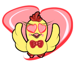 Unitary chicken flying sticker #14731959