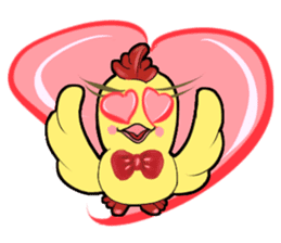 Unitary chicken flying sticker #14731959