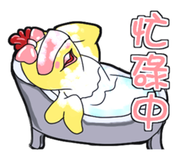 Unitary chicken flying sticker #14731964