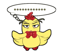 Unitary chicken flying sticker #14731973