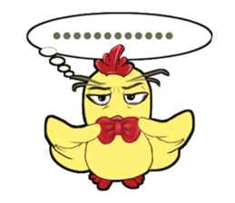 Unitary chicken flying sticker #14731973