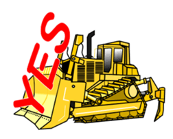 It is a heavy machine. sticker #14732111