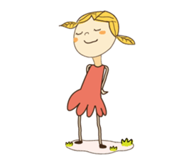 A Girl of Fall Season Stickers sticker #14732390