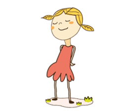 A Girl of Fall Season Stickers sticker #14732390