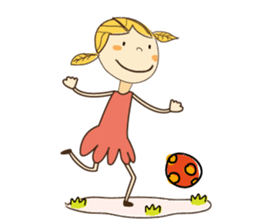 A Girl of Fall Season Stickers sticker #14732391