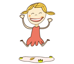 A Girl of Fall Season Stickers sticker #14732392