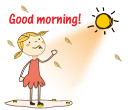 A Girl of Fall Season Stickers sticker #14732396